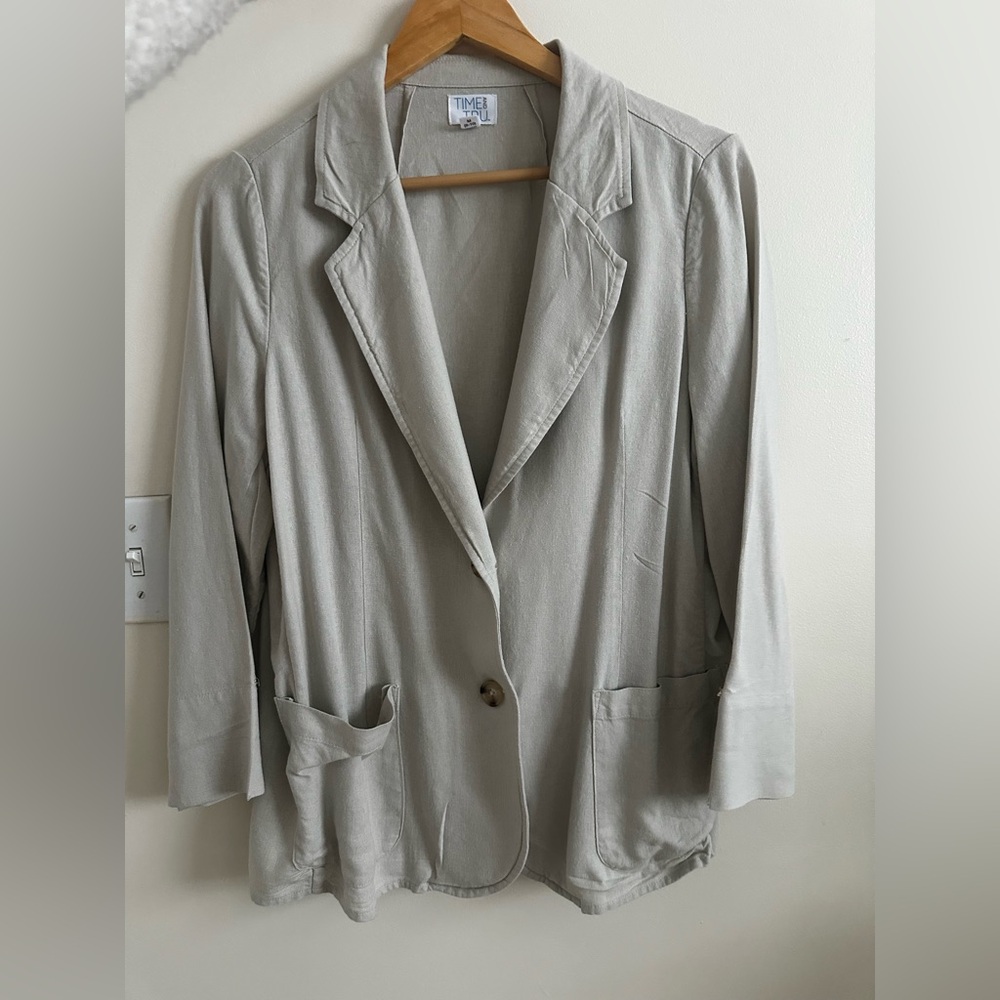 Linen blazer & trouser short set |M | 6-8